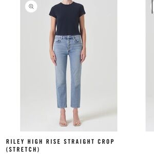 AGOLDE Riley High Rise Straight Crop